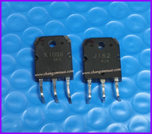 K1058 J162 160V 7A มอสเฟตขยายเสียง TO-3P สินค้าถอดมือ 2 สินค้าคู่ละ