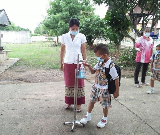 อุปกรณ์จ่ายแอลกอฮอล์แบบเท้าเหยียบ วัสดุสแตนเลส 201