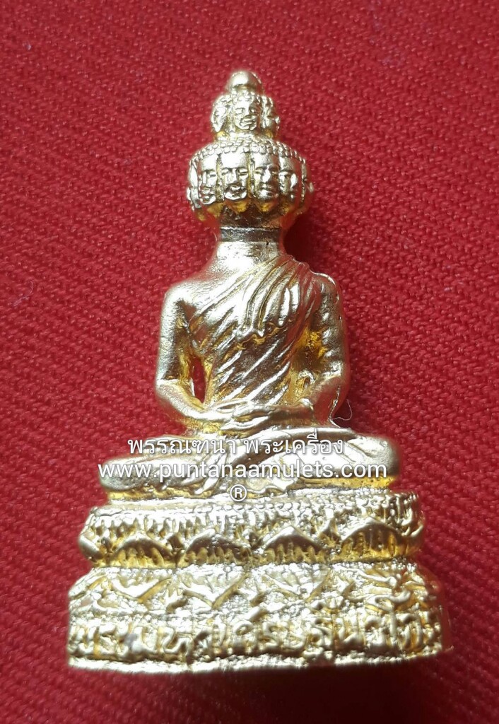 พระธนบดีมหาเศรษฐีนวโกฏิ เนื้อโลหะชุบทอง หลวงปู่จอม วัดบ้านดอนดู่ จ.อำนาจเจริญ "องค์ที่ 2"