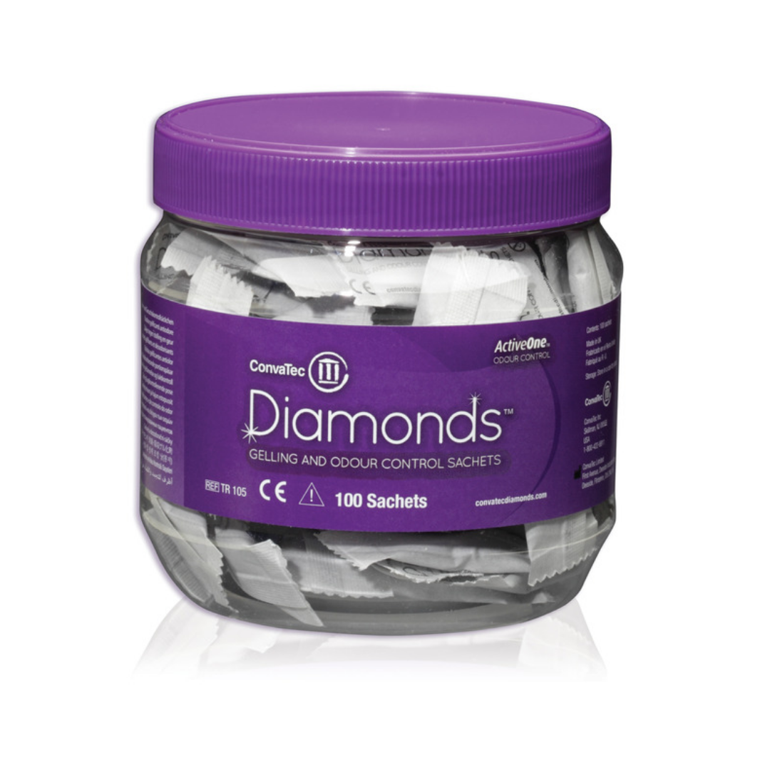 ถุงดับกลิ่นอุจจาระในถุงหน้าท้อง DIAMONDSGELLING AND ORDOR CONTROL SACHETS 420791