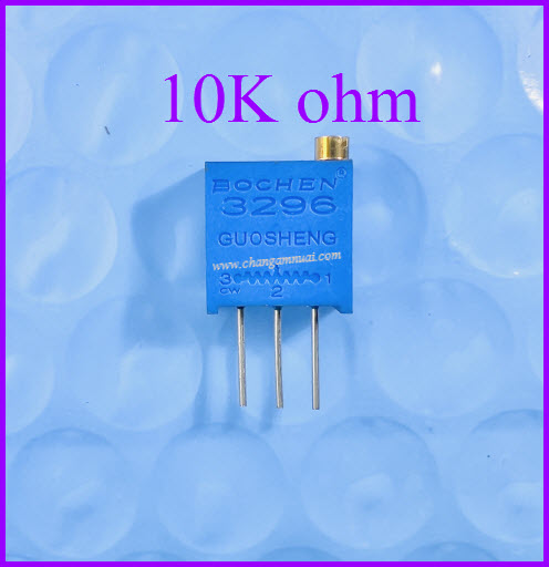 ตัวต้านทานปรับค่าได้ 3296W 10K ohm trimpot 3296W-103