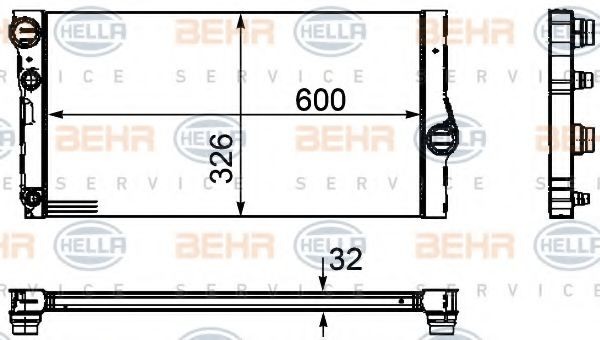BEHR-P หม้อน้ำ BMW 5(F10) 525d,530d - N47,N57 ปี 2009 7(F01,02,03,04) 730d,740d - N57 ปี 2008 ดีเซล