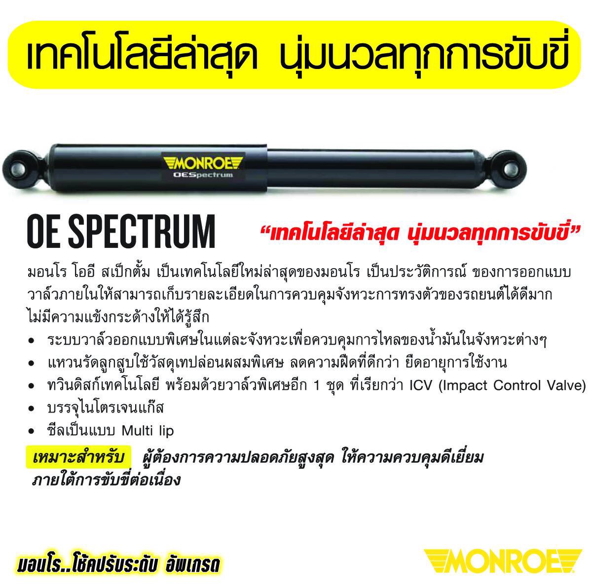 โช๊คอัพ civic fd (ครบชุด 1 คันรถ) ปี 2006 - 2012 / Monroe OE-Spectrum