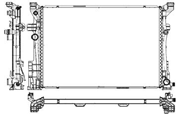 BEHR-P หม้อน้ำ BENZ A(W176), CLA(C117) ปี 2012 ,B-Class (W246,W242) ปี 2011, C-Class (C117) , GLA(X156) ปี 2013