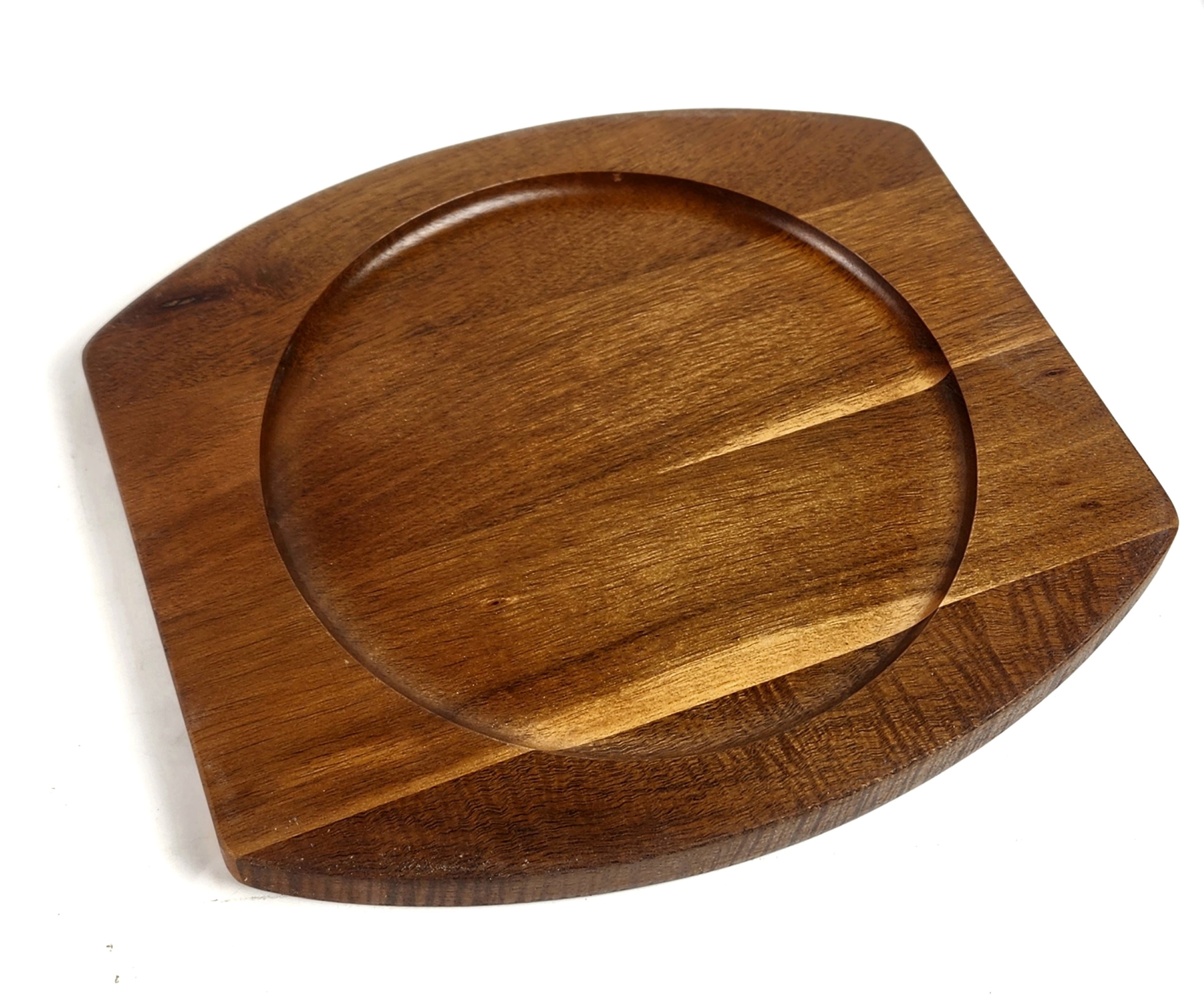 MINIWOOD จานรองกระทะ จานไม้ Wooden plate