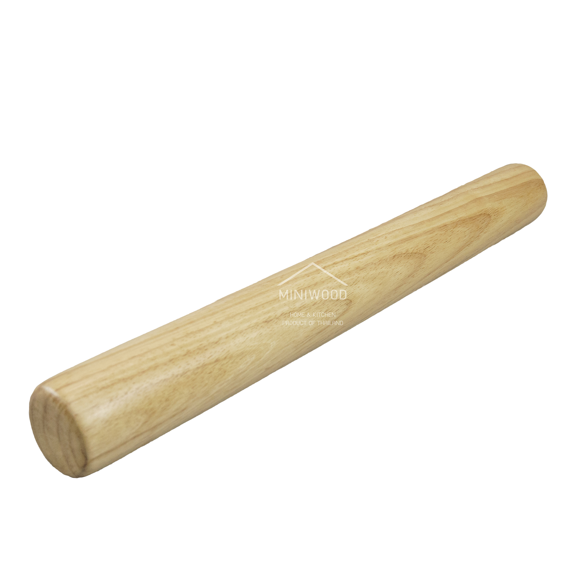 MINIWOOD ไม้คลึงแป้ง ใหญ่ ไม้นวดแป้ง อุปกรณ์เบเกอรี่ Straight Rolling Pin 4 ซม.