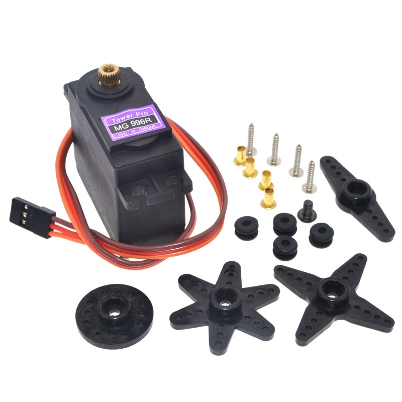 เซอร์โวมอเตอร์ MG996R พร้อมกับอุปกรณ์เสริม