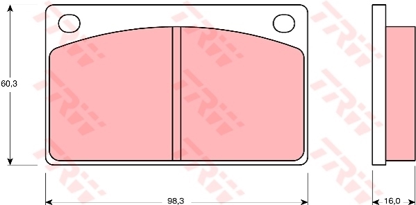 ผ้าเบรค TRW ล้อหน้า VOLVO Series 240 240 และ 244 2.0 และ 2.3 ปี 1979-1984 COTEC (GDB576)