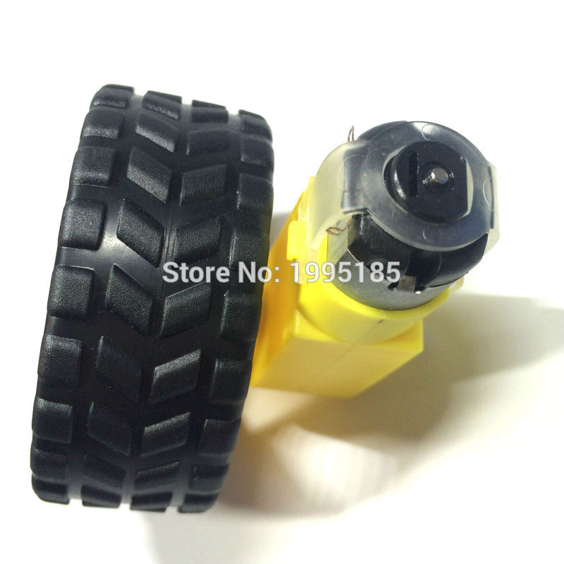 เกียร์มอเตอร์และล้อรถ จำนวน 1 ชุด สำหรับ Robot Car