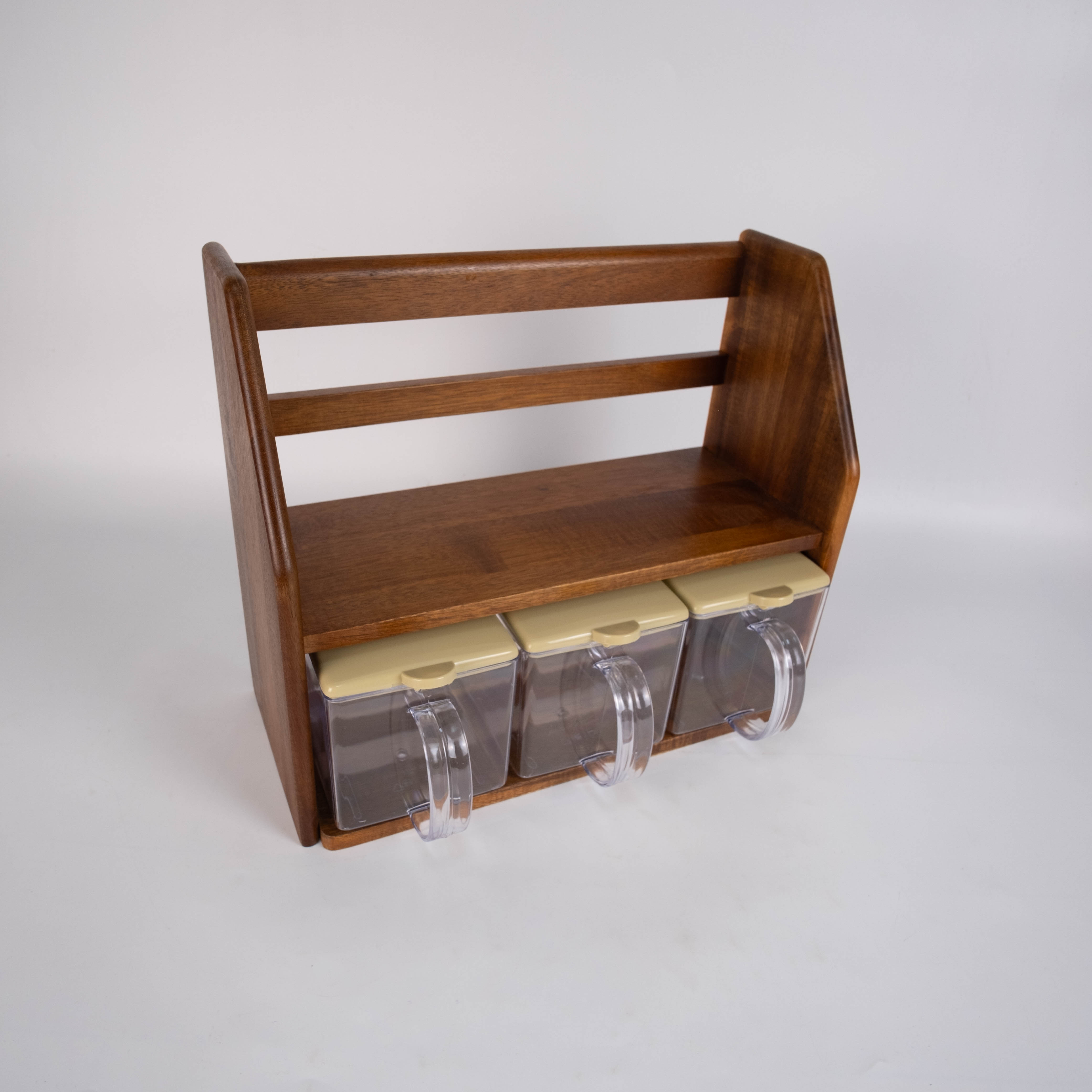 MINIWOODชั้นวางของ ที่วางกาแฟ 2ชั้น Mini Shelf (กล่องใส)