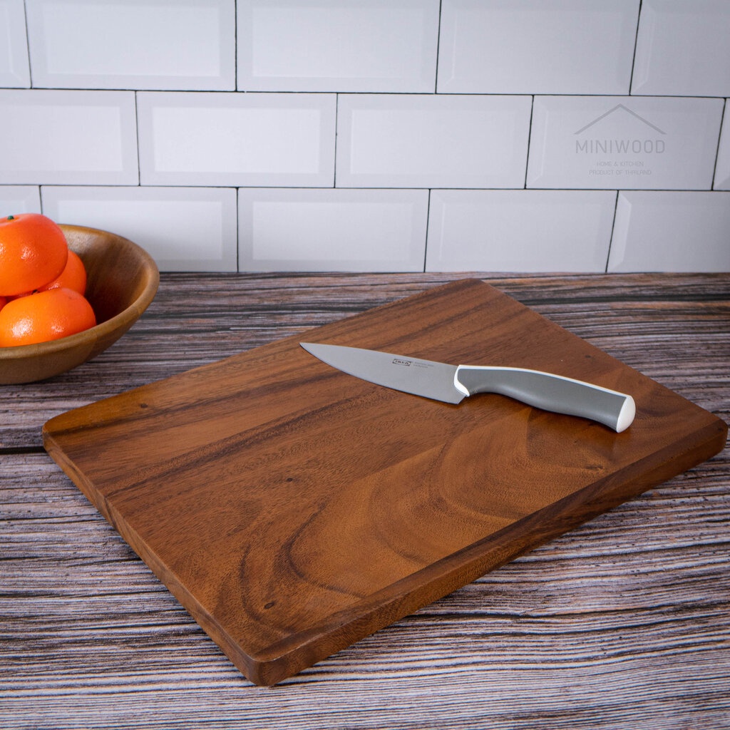 MINIWOOD เขียงไม้ ไม้จริง ขนาด 10x15", 12x12" Food Grade Wooden cutting board