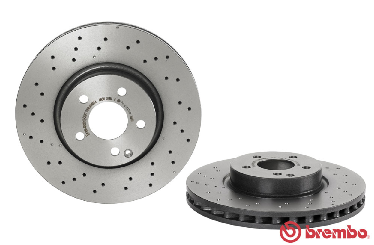จานเบรค Mercedes-Benz W212 E200 220, C207 E-Coupe (คู่หน้า) ปี 2009 ขึ้นไป / Brembo