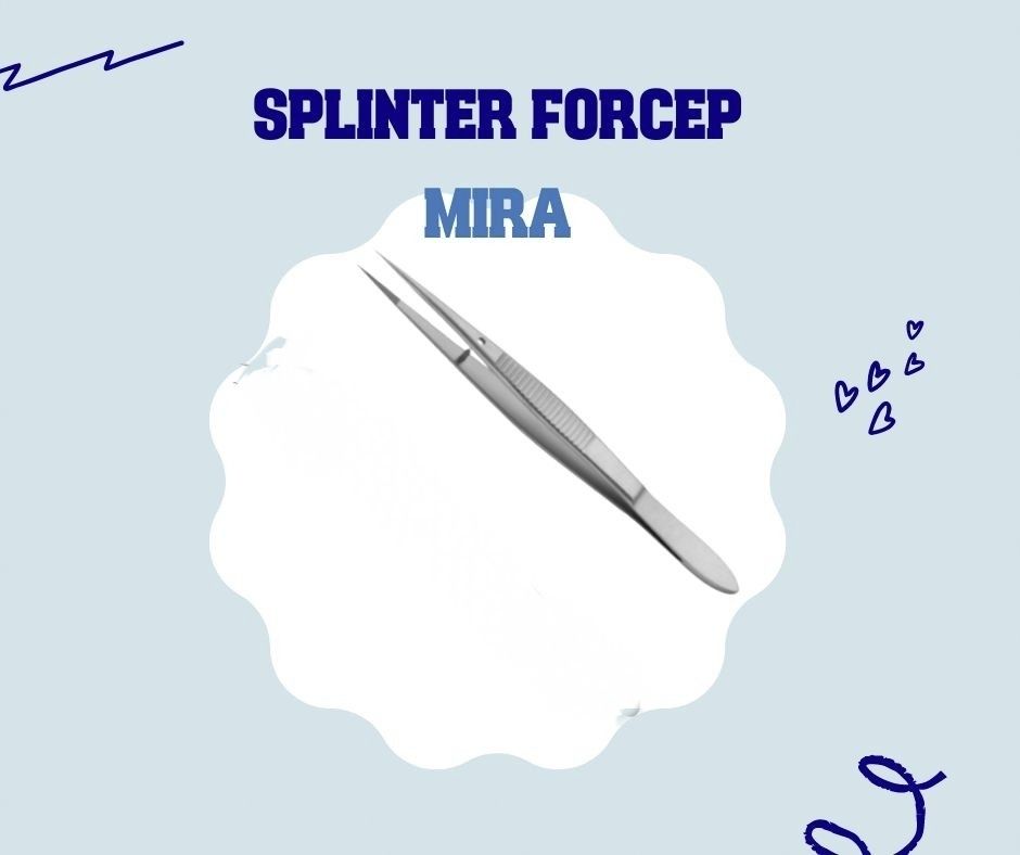 Splinter Forcep ยี่ห้อ MIRA ขนาด 5 นิ้ว (12.5 ซม.) ตรง