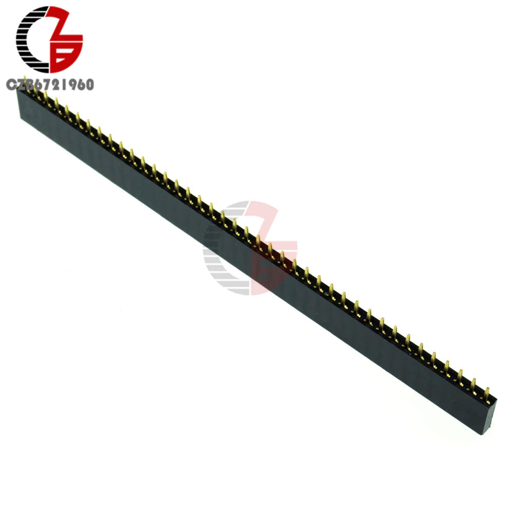 2.54 mm Single Row Female Pin Header Connector 40 Pin