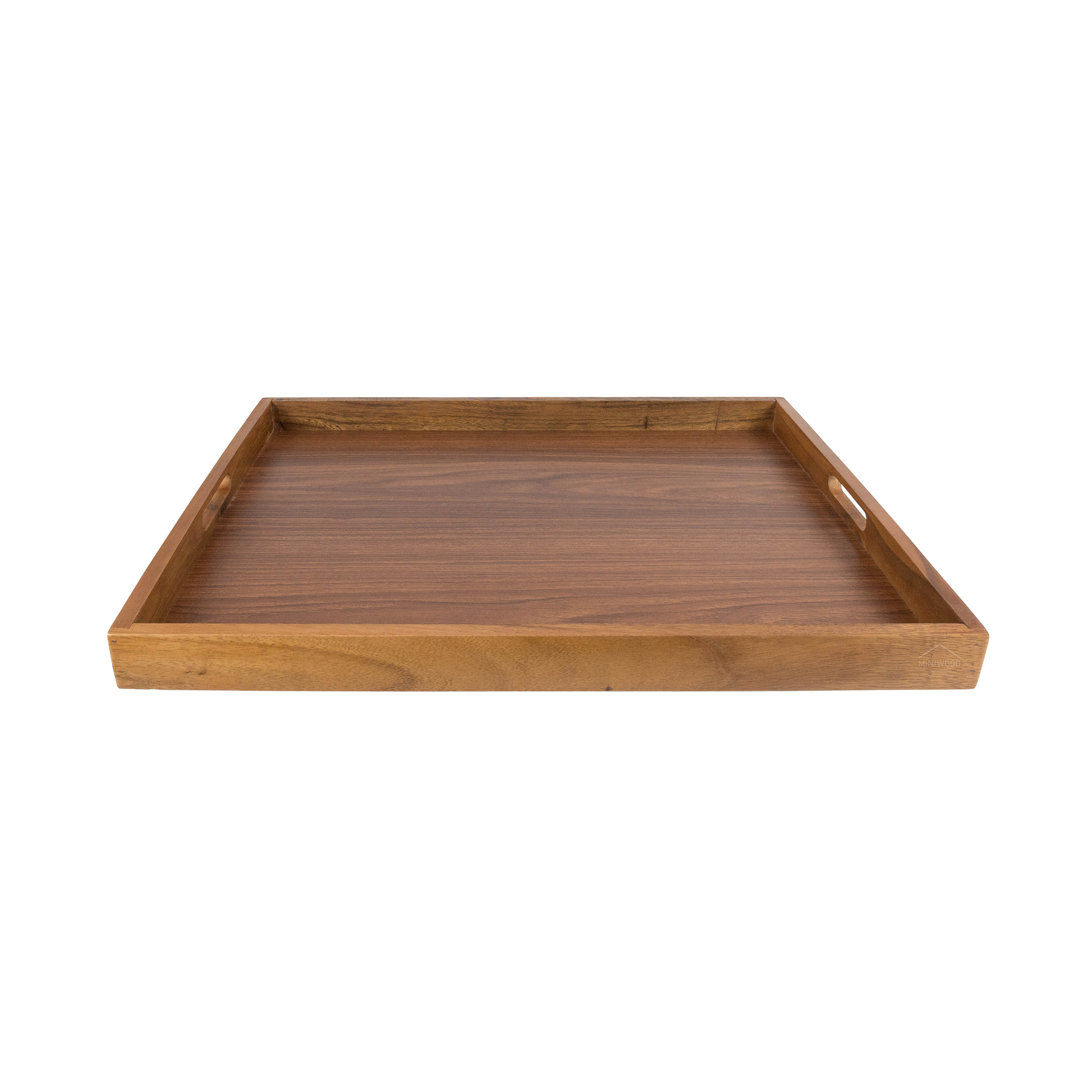 MINIWOOD ถาดเสิร์ฟใหญ่ พื้นหนา ถาดวางของ Wooden Tray ไม้จามจุรี