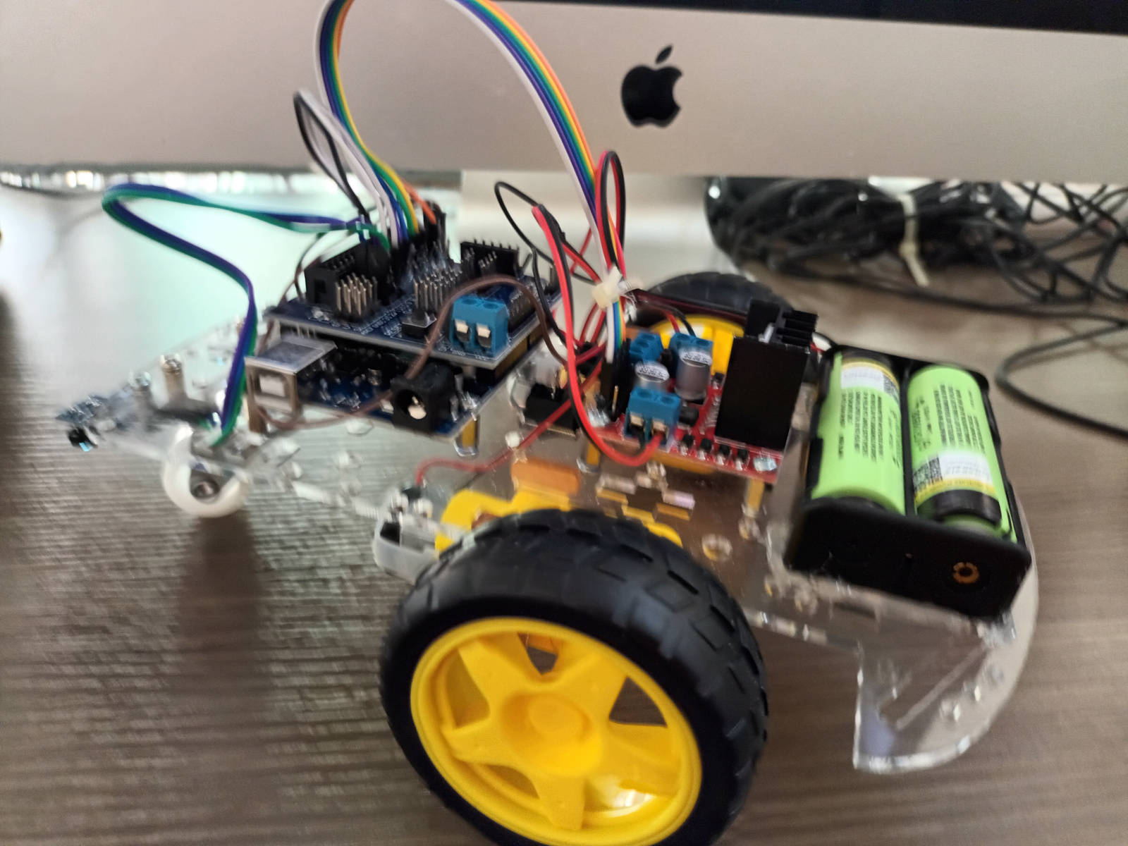 ชุดคิท หุ่นยนต์ Arduino เดินตามเส้น 2 เซ็นเซอร์ (Tracing Infrared)