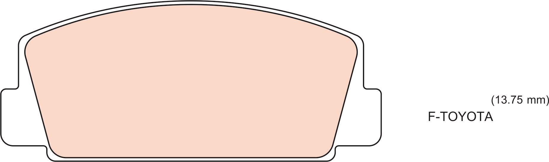 ผ้าเบรค (หน้า) Corona, Celica, Carina ปี 1969 - 1971 (N-Brake)
