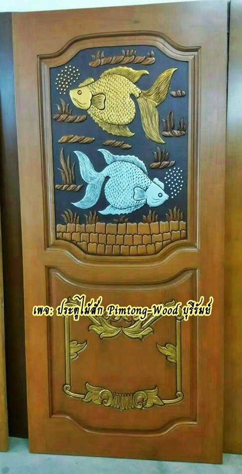 ประตูไม้สักบานเดี่ยว D-53