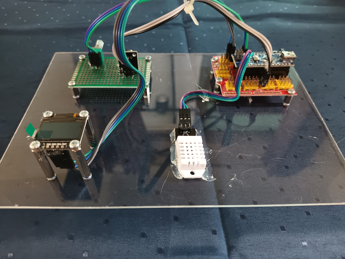 ชุดประกอบสำเร็จ วัดอุณหภูมิด้วย DHT22 และ แจ้งเตือนโดย Buzzer