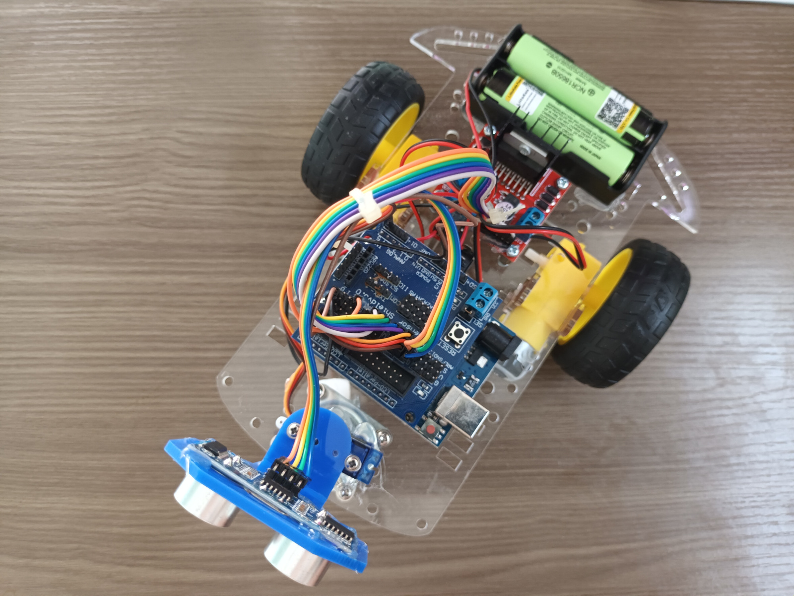 ชุดคิท หุ่นยนต์ Arduino หลบสิ่งกีดขวาง (Ultrasonic)