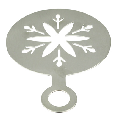 แผ่นสแตนเลส ลาเต้ อาร์ต Stainless steel plate Latte art Smile