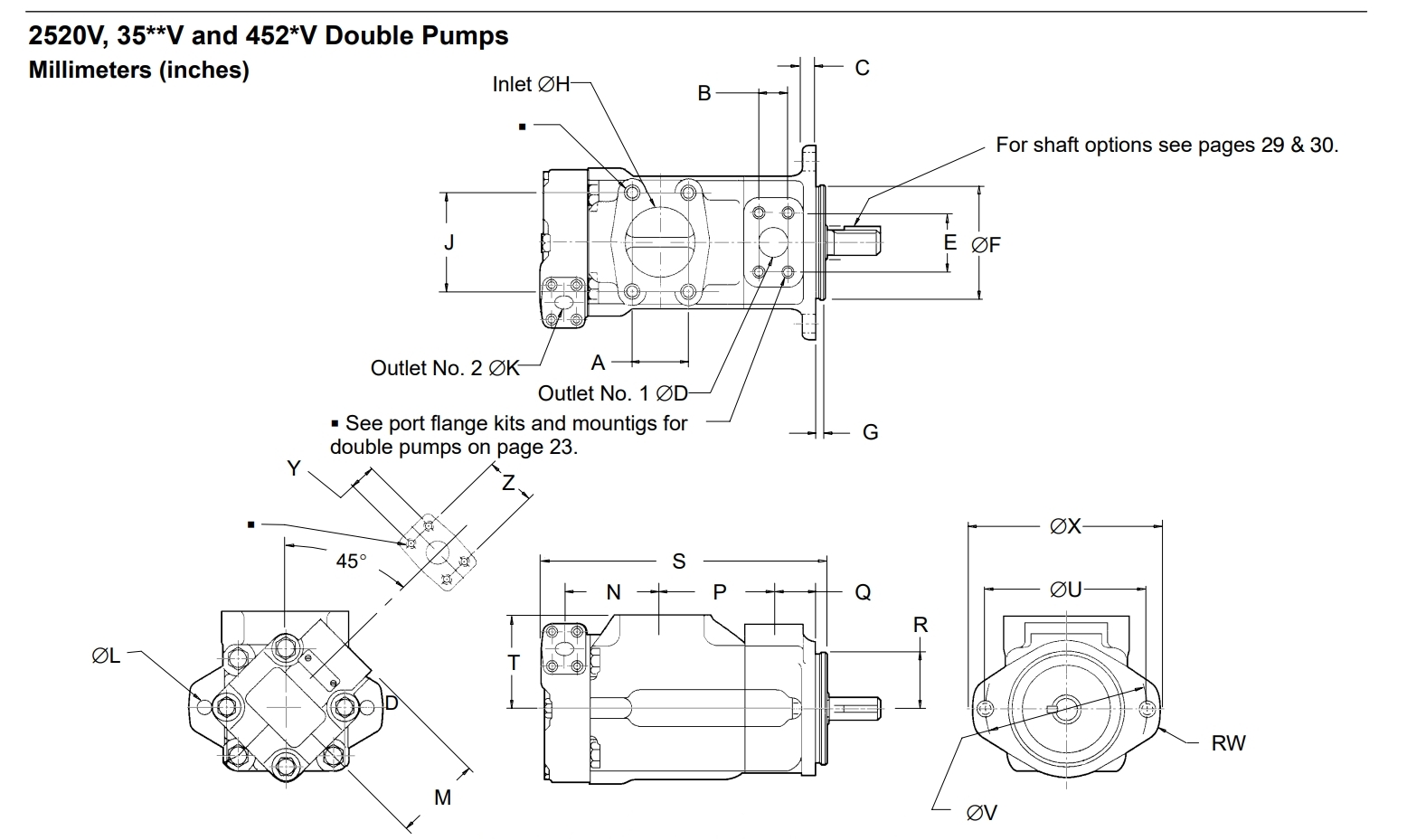 Vickers 4525V / VQ Series (Double Vane Pump) ปั๊มสองตอน