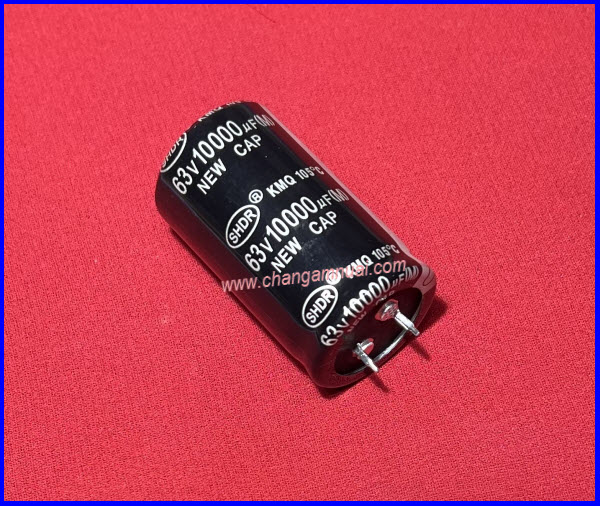 63V10000uF คาปาซิสเตอร์ อิเล็คโตรไลซ์ เกรดเครื่องเสียง Size 30x50 mm ยี่ห้อ SHDR เกรด A 105 C' ไมโครเต็มน้ำหนักดี
