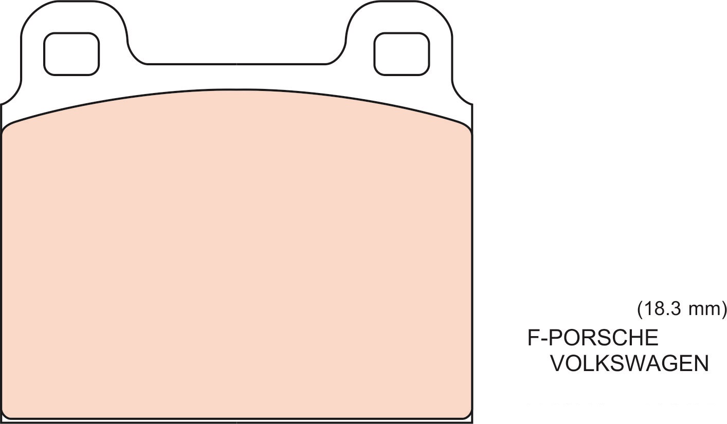ผ้าเบรค (หน้า) Porsche 911 / รถตู้ Volkswagen ปี 1971 - 1985 (N-Brake)