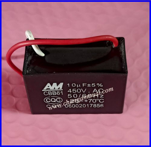 C 10UF450v คาปาพัดลม มอเตอร์