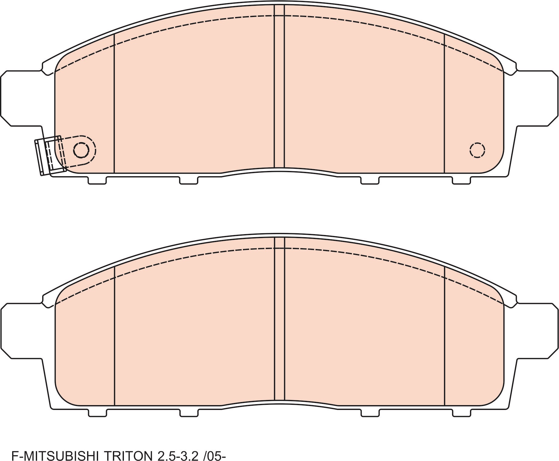 ผ้าเบรค (หน้า) Triton / ไทรทัน ปี 05 - 17 (AKEBONO)