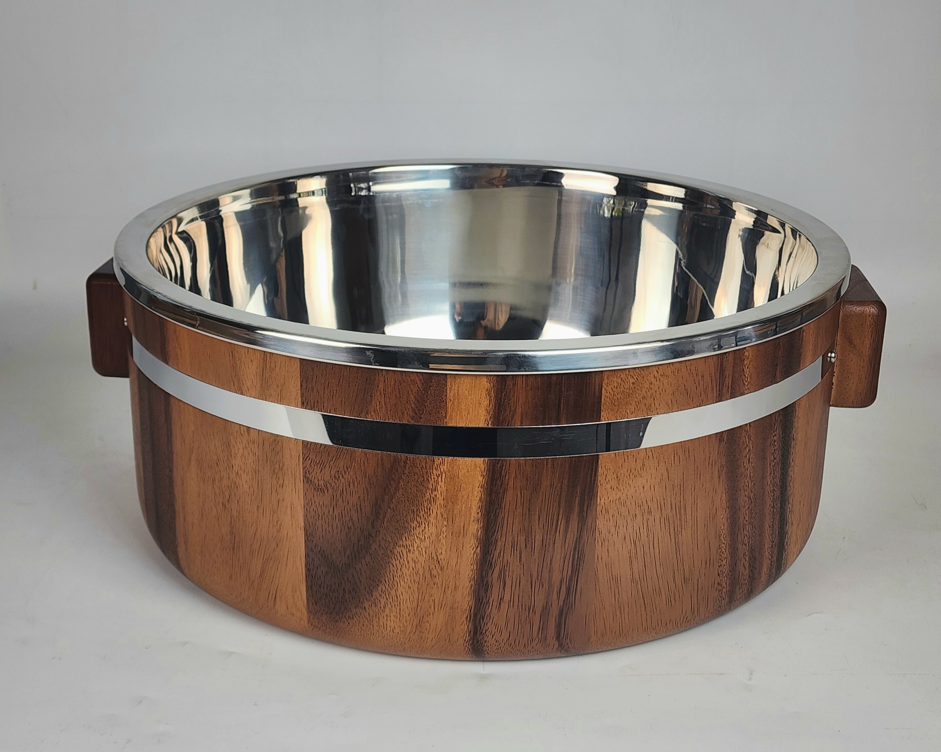 MINIWOOD ถังน้ำ อ่างไม้จามจุรี พร้อมไส้สแตนเลท ขนาดโต 14นิ้ว และ 16 นิ้ว