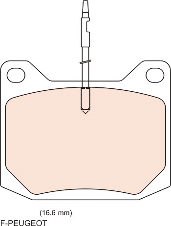 ผ้าเบรค (หลัง) Peugeot 504 (1.8) ปี 1969 - 1971 (N-Brake)
