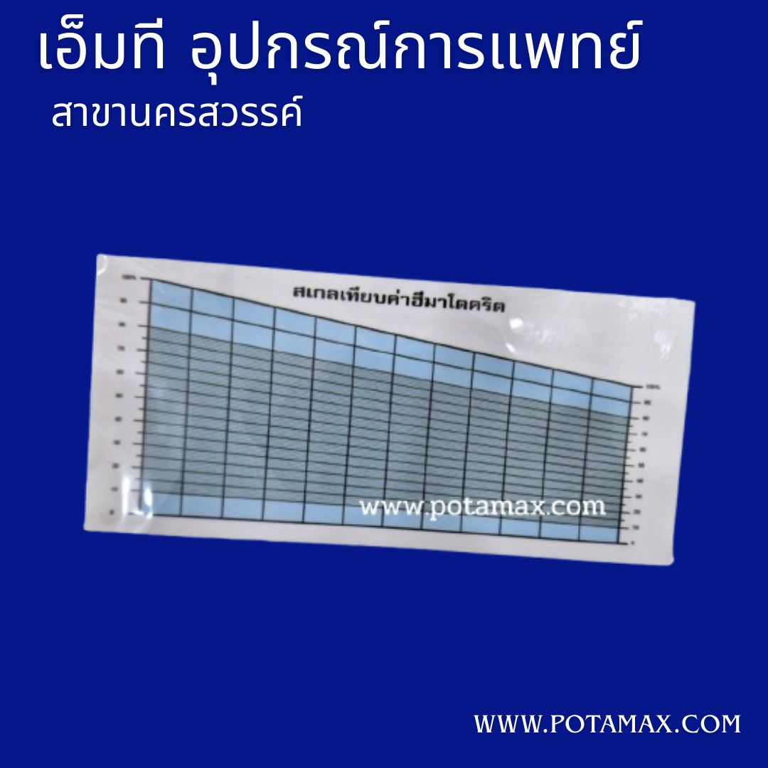 แผ่นอ่านค่า Hematocrit พลาสติก