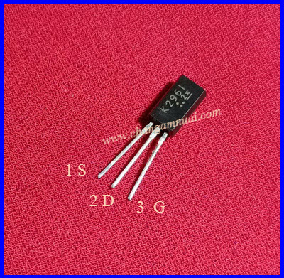 K2961 fet N 60v 2A TO-92L เฟตไดร์ พินแอมป์ LG เกรด A