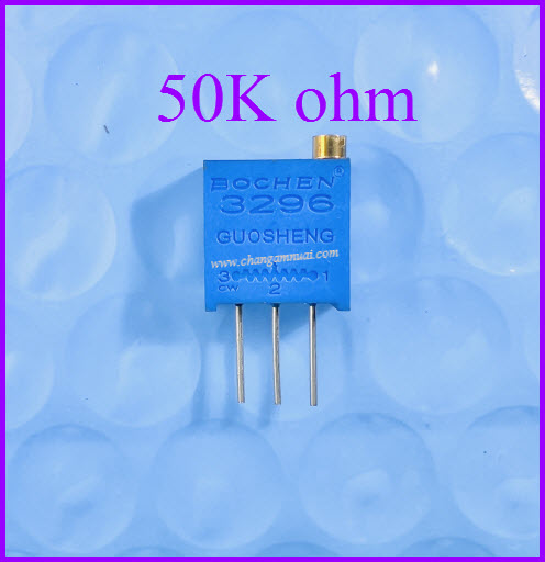 ตัวต้านทานปรับค่าได้ 3296W 50K ohm trimpot 3296W-503