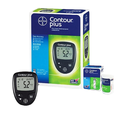 เครื่องตรวจน้ำตาล Contour plus ครบชุด