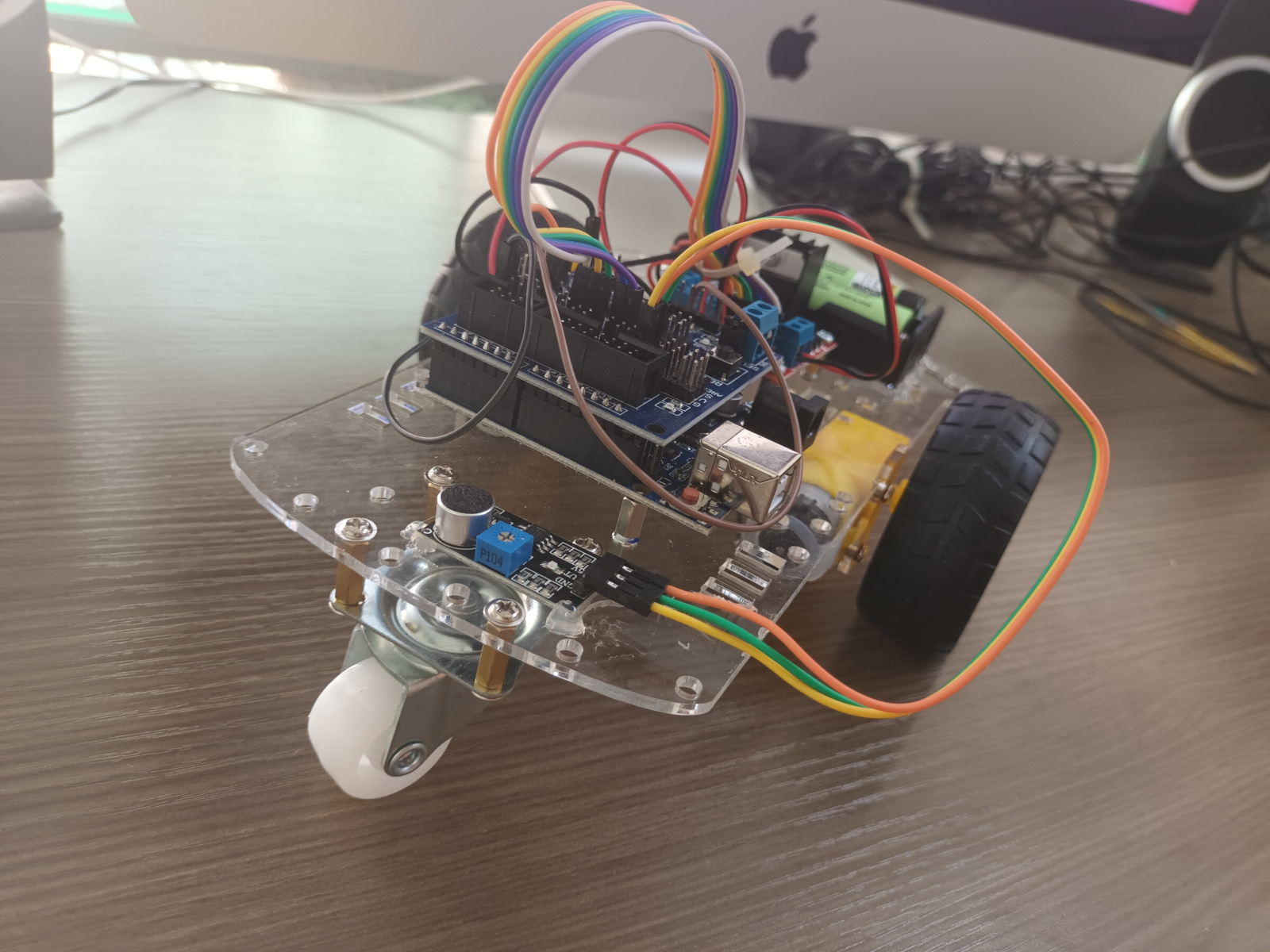 ชุดคิท หุ่นยนต์ Arduino ควบคุมด้วยเสียงปรบมือ