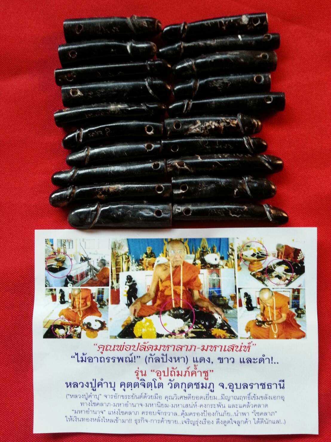 คุณพ่อปลัด (เนื้อไม้อาถรรพณ์ กัลปังหาดำ) มหาลาภ มหาเสน่ห์ หลวงปู่คำบุ "รุ่นอุปถัมภ์ค้ำชู" ปี 56 (รุ่นสุดท้าย)