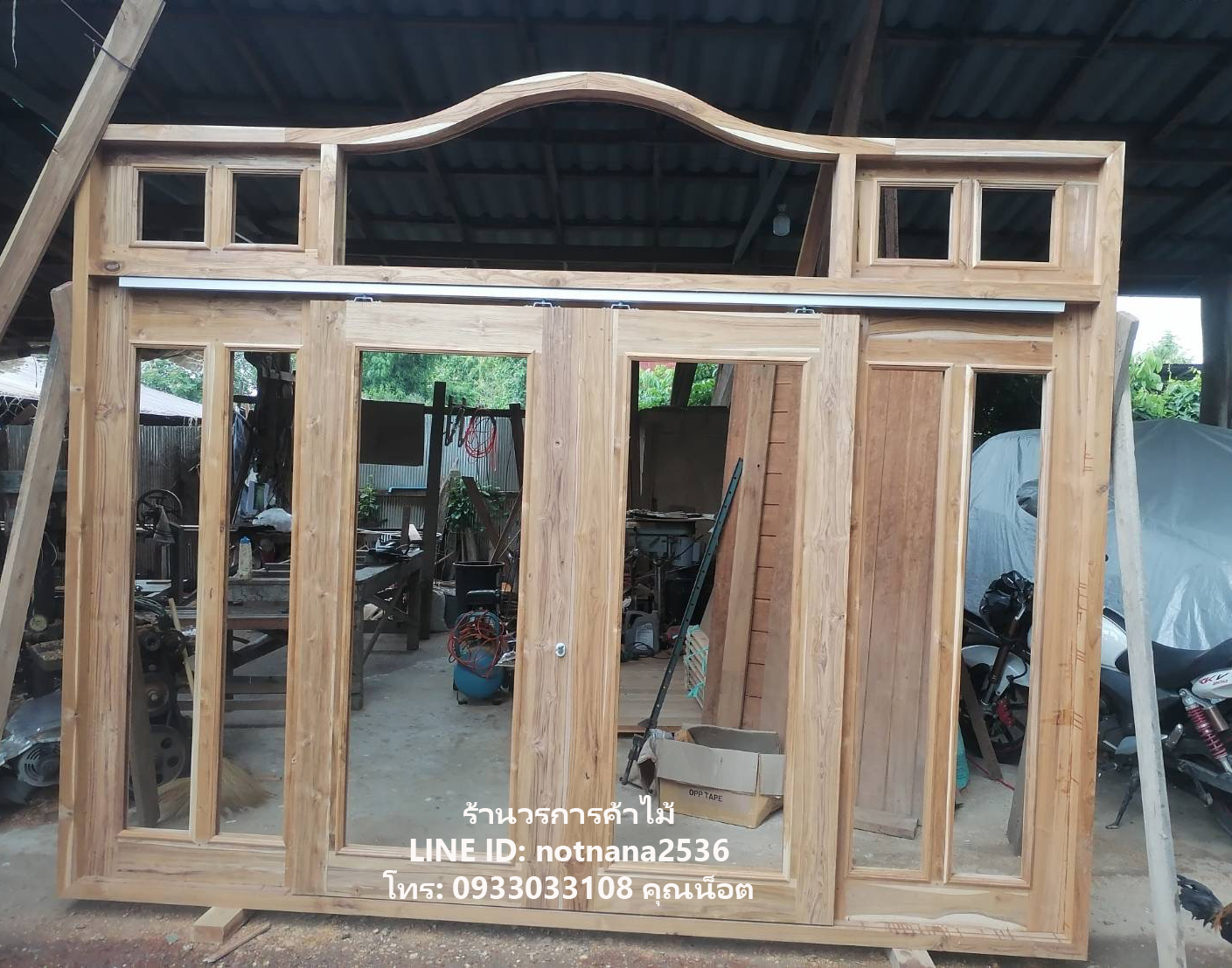 ประตูไม้สักเกรดA รหัสA157