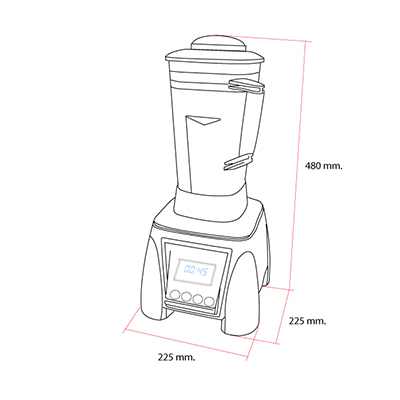 เครื่องปั่นน้ำผลไม้ หน้าดิจิตอล 1800 วัตต์