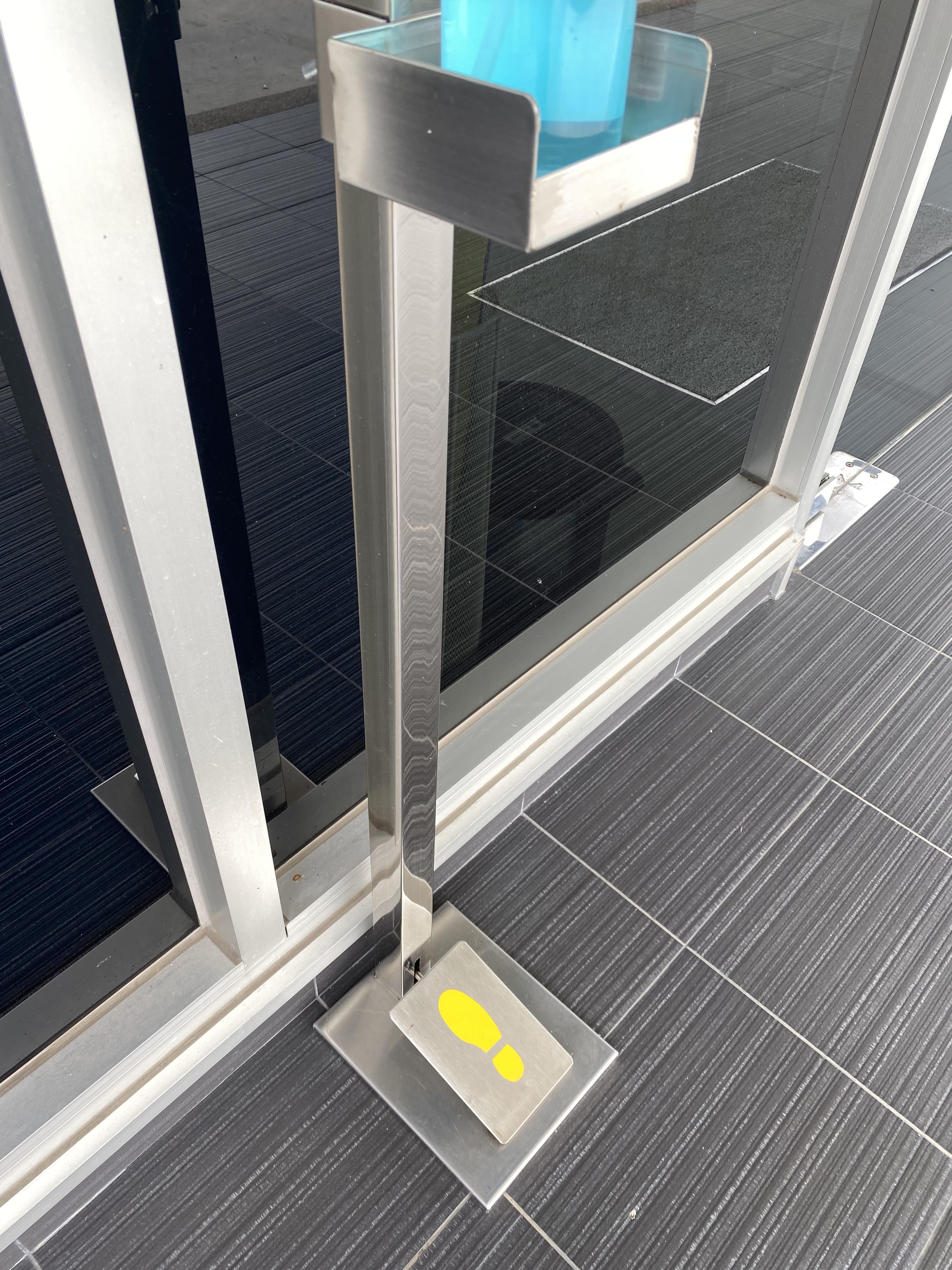 อุปกรณ์จ่ายแอลกอฮอล์แบบเท้าเหยียบ วัสดุสแตนเลส 304