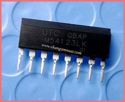 M54123LK SIP-8 ตัวยาว ไอซี EARTH LEAKAGE CURRENT DETECTOR