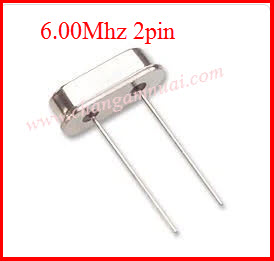 คริสตัล crystal 6.00 Mhz 2 PIN
