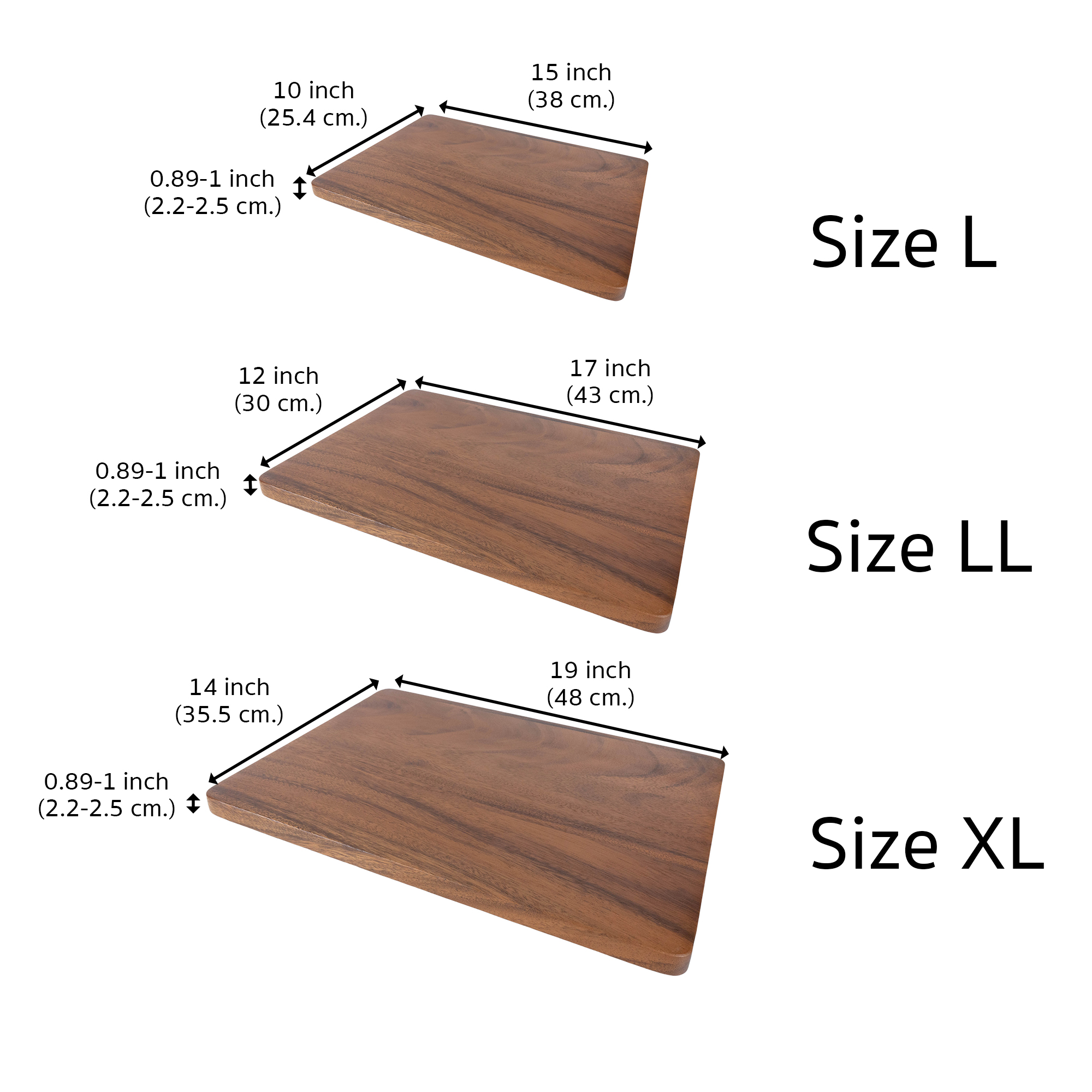 MINIWOODเขียง เขียงไม้จามจุรี ไม้แท้ Wooden cutting board FOOD GRADE