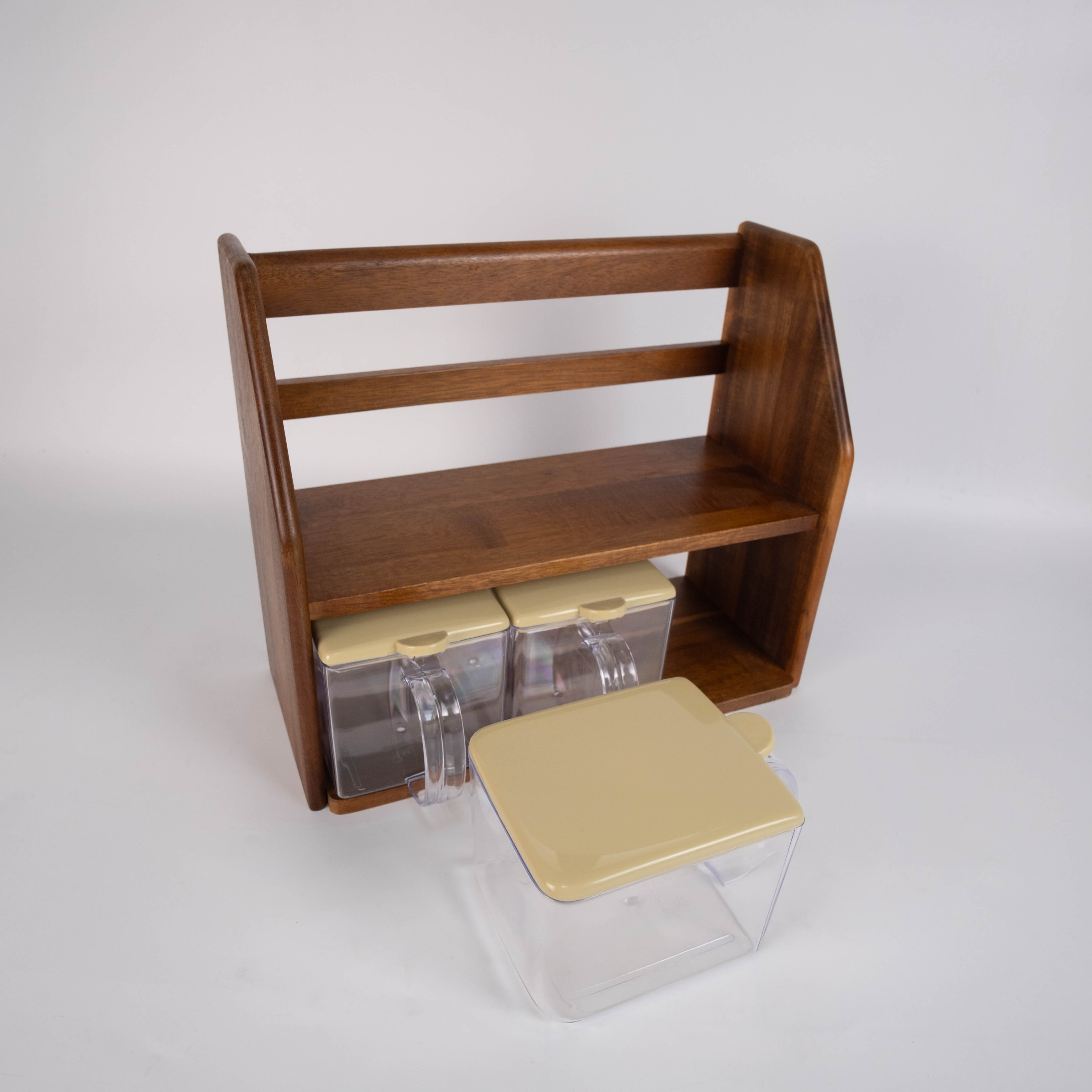 MINIWOODชั้นวางของ ที่วางกาแฟ 2ชั้น Mini Shelf (กล่องใส)