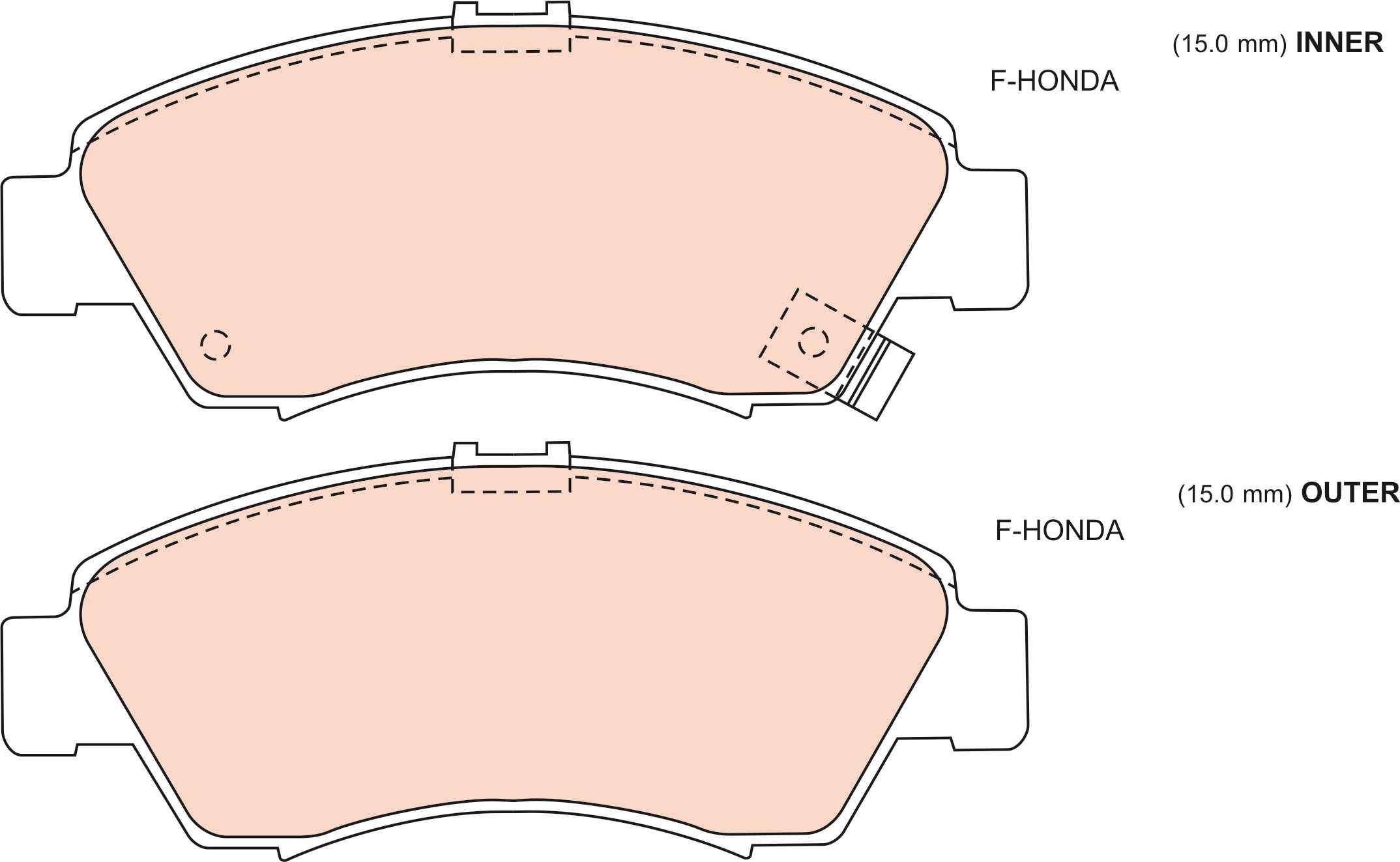 ผ้าเบรค (หน้า) HONDA JAZZ 1.5 i-Dsi 2003-2007
