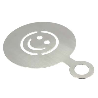 แผ่นสแตนเลส ลาเต้ อาร์ต Stainless steel plate Latte art Smile