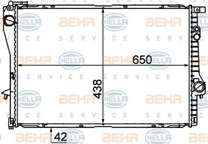 BEHR หม้อน้ำ BMW 5(E39) 525i เหล็กรัด M52