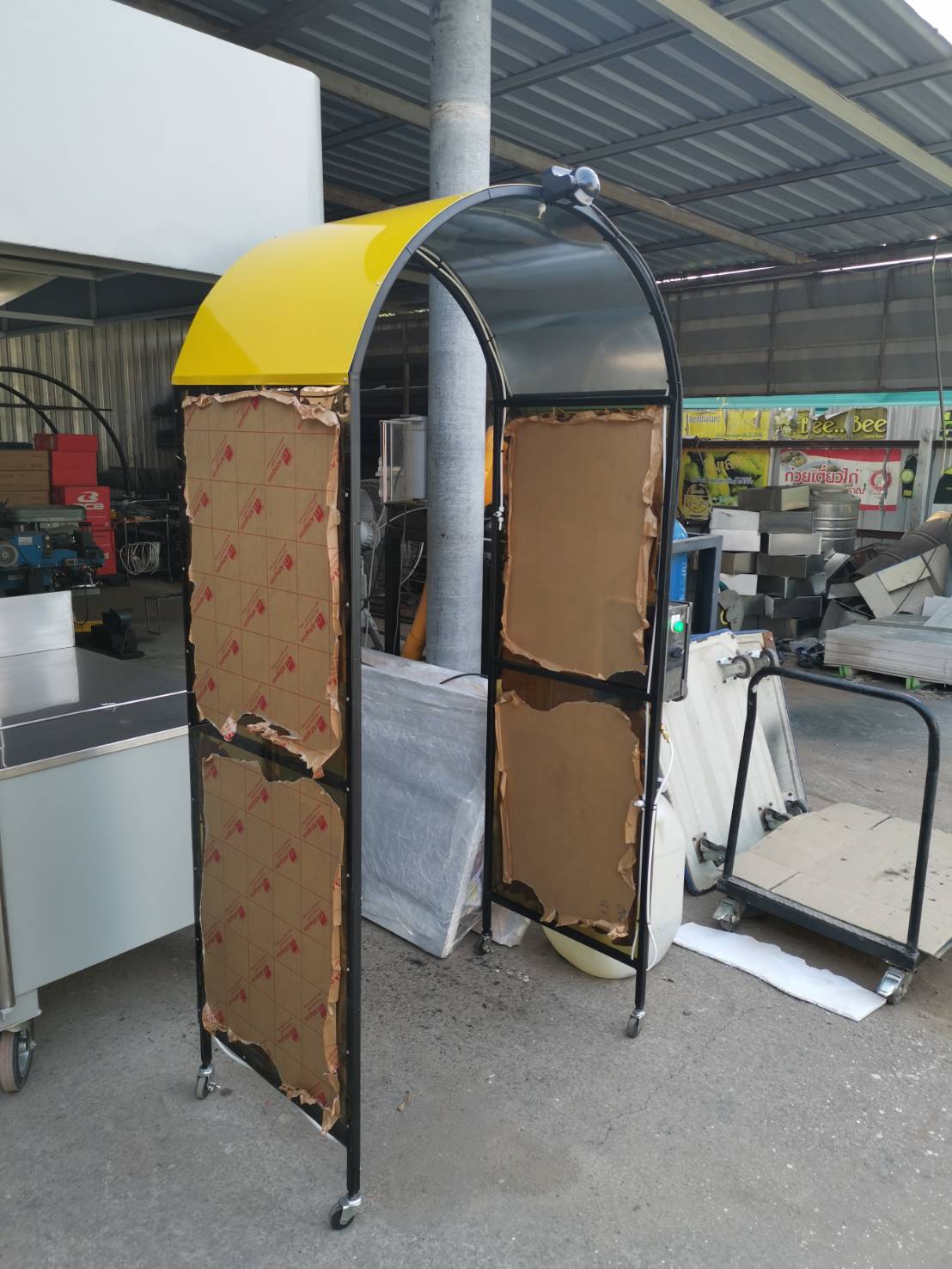 อุโมงค์พ่นฆ่าเชื้อโรคเคลื่อนย้ายได้ โครงสร้างเหล็กหุ้มอคริลิค