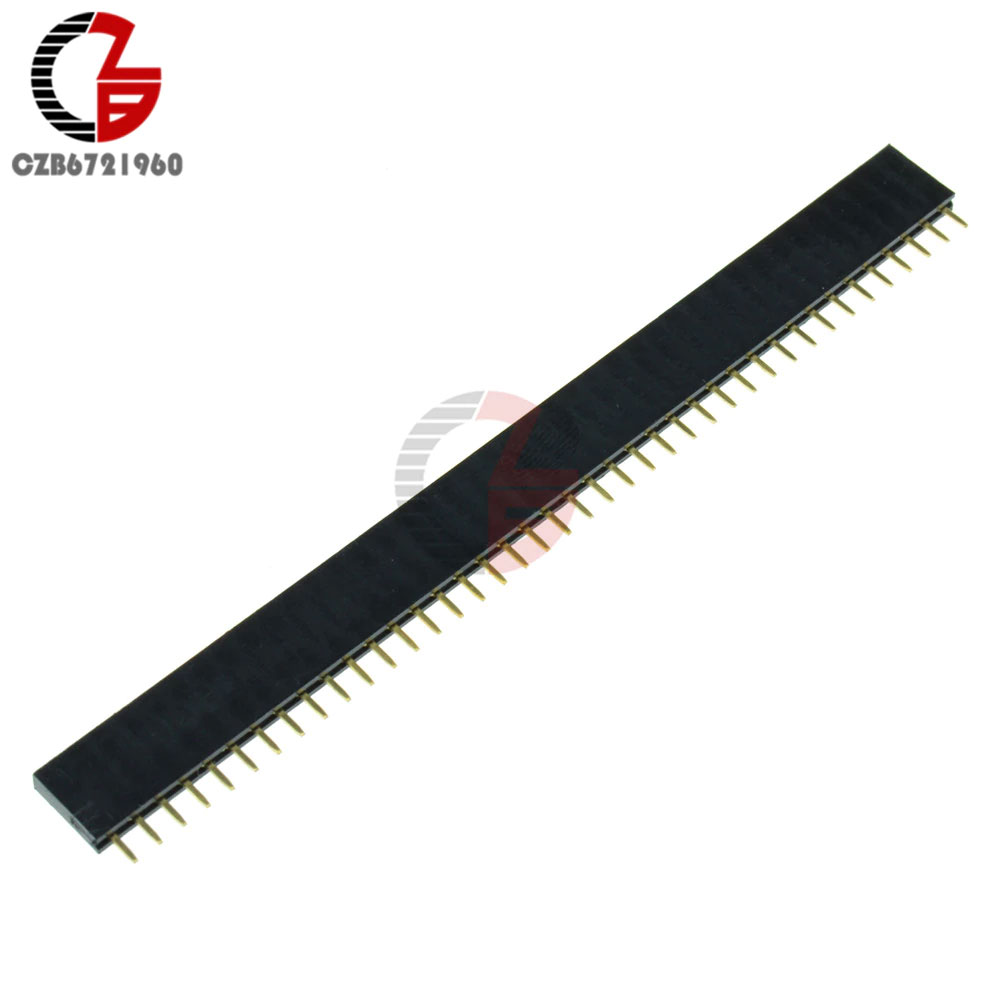 2.54 mm Single Row Female Pin Header Connector 40 Pin